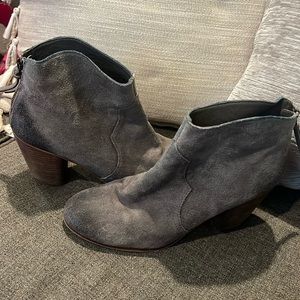 BP Nordstrom Grey Suede Ankle Boots Booties Size 9.5